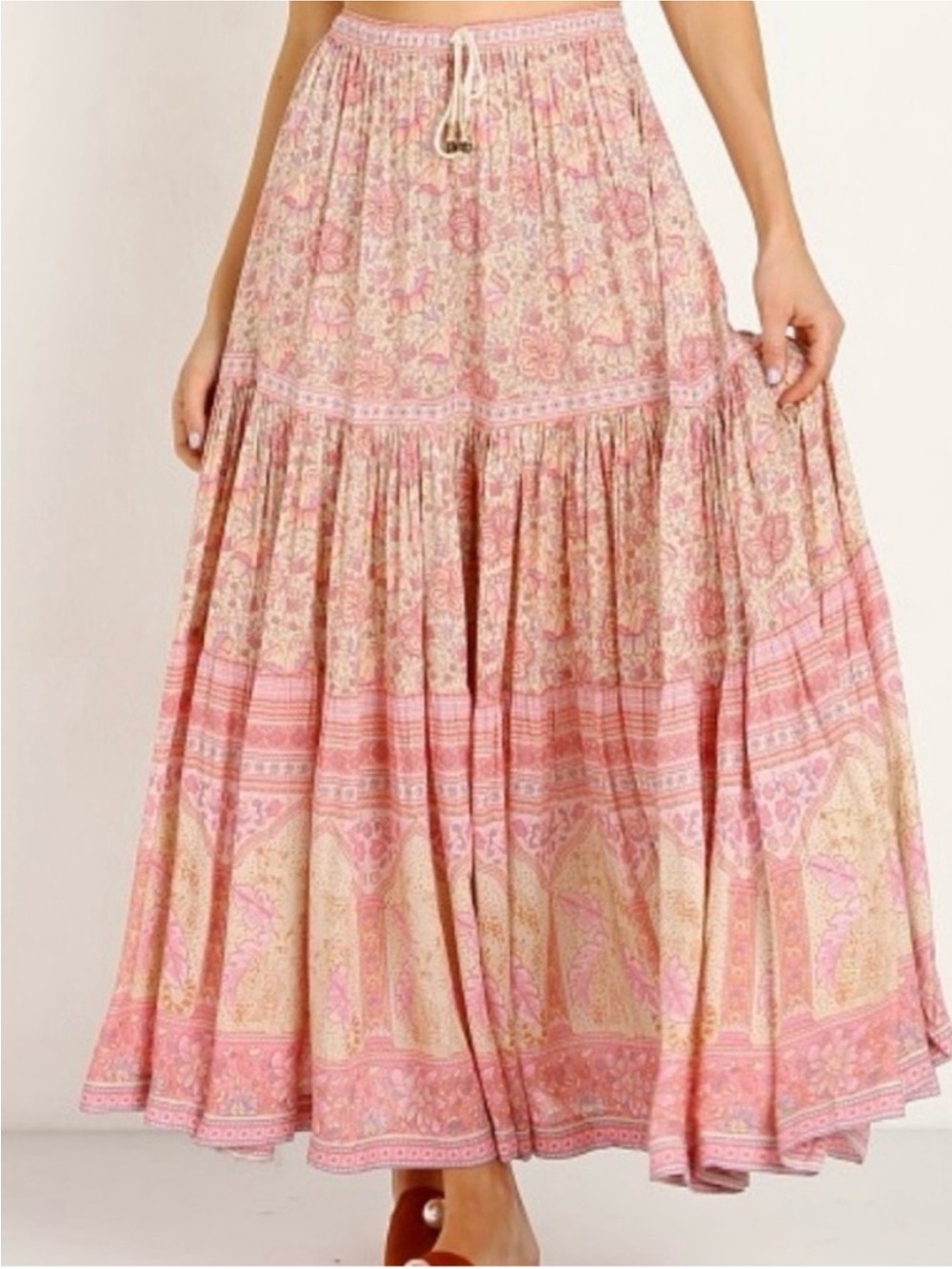 Spell and the Gypsy Collective Poinciana Maxi Skirt In Cotton Candy size XL NWT - Picture 7 of 13